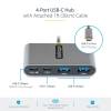 Startech 4-portos USB3.0 HUB Space Gray 5G2A2CPDB-USB-C-HUB
