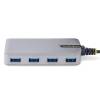 Startech 4-portos USB3.2 HUB Space Gray 5G4AB-USB-C-HUB