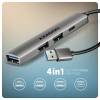 AXAGON HUE-STA ALU STRIP USB-A 4 port hub HUE-STA