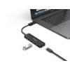 EQuip 4-Port USB 3.2 Gen 1 Hub with USB-C Adapter Black 128959