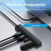 Vention 5-portos USB3.2 HUB Black CHJBB