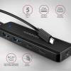 AXAGON 4-portos USB3.2 HUB Black HUE-C2C