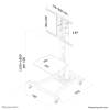 Neomounts PLASMA-M1800E Mobile Monitor/TV Floor Stand for 27"-70" Silver PLASMA-M1800E