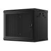 Lanberg 19" 9U Falra szerelhető Rackszekrény performált ajtóval Black WF01-6409-23B