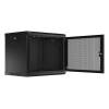 Lanberg 19" 9U Falra szerelhető Rackszekrény performált ajtóval Black WF01-6409-23B