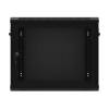 Lanberg 19" 9U Falra szerelhető Rackszekrény performált ajtóval Black WF01-6409-23B