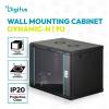 Digitus Dynamic DN-37105 19" 9U Falra szerelhető Rackszekrény Black DN-37105