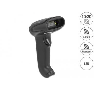 DeLock Barcode Scanner 1D and 2D for 2.4 GHz, Bluetooth or USB 90562 DeLock Barcode Scanner 1D and 2D for 2.4 GHz, Bluetooth or USB 90562