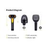 EQuip USB 1D Barcode Scanner with Stand Vonalkódolvasó Black 351020