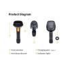 EQuip Wireless 2D Barcode Scanner with Stand Vonalkódolvasó Black 351024