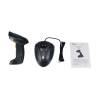 EQuip Wireless 1D Laser Barcode Scanner Long Distance with Stand Vonalkódolvasó Black 351025