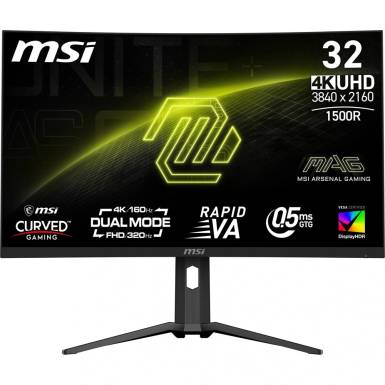MSI MAG 321CUPDFDE monitor - 31,5" ívelt 1500R VA Dual Mode UHD/160Hz FHD/320Hz 9S6-3DC54A-032 MSI MAG 321CUPDFDE monitor - 31,5" ívelt 1500R VA Dual Mode UHD/160Hz FHD/320Hz 9S6-3DC54A-032