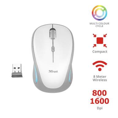 Trust Yvi FX Wireless mouse White 22335 Trust Yvi FX Wireless mouse White 22335