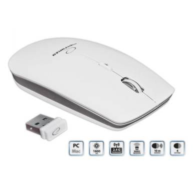 Esperanza Saturn Wireless 4D optical Mouse White EM120W Esperanza Saturn Wireless 4D optical Mouse White EM120W