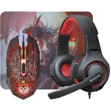 Defender Dragon born MHP 003 Gaming Mouse Kit Black/Red DEF520034