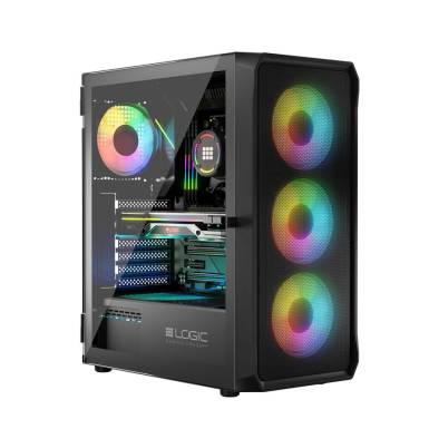 Logic Portos ARGB Midi Window Black AT-PORTOS-10-0000000-0002