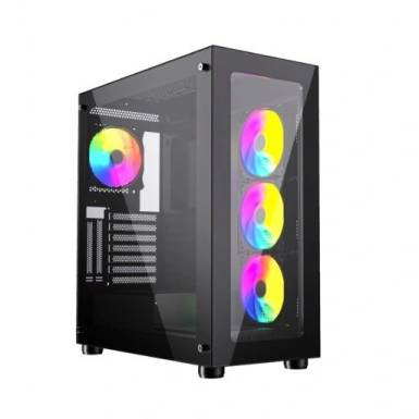 Gembird Fornax X450MAX ARGB Tempered Glass Black CCC-FC-X450MAX Gembird Fornax X450MAX ARGB Tempered Glass Black CCC-FC-X450MAX