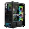 Logic Aramis ARGB Midi Tempered Glass Black AT-ARAMIS-10-0000000-0002