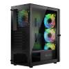 Logic Aramis ARGB Midi Tempered Glass Black AT-ARAMIS-10-0000000-0002