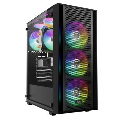 Gamdias Aura GC2 Elite ARGB Tempered Glass Black 16333-12664-40000-G Gamdias Aura GC2 Elite ARGB Tempered Glass Black 16333-12664-40000-G
