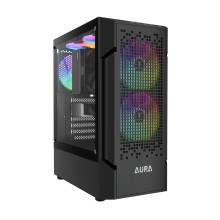Gamdias Aura GC7 ARGB Tempered Glass Black 16333-442E3-30000-G