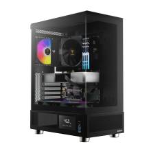 Gamdias Atlas E1 ARGB Tempered Glass Black 16332-924A3-30000-G