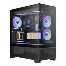 Gamdias Aura GC12 ARGB Tempered Glass Black 16332-622GB-30000-G