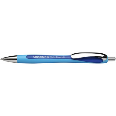 SCHNEIDER Golyóstoll, 0,7 mm, nyomógombos, SCHNEIDER "Slider Rave", kék