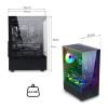 Spirit of Gamer SPECTRA fekete ablakos táp nélküli ház 8302RA