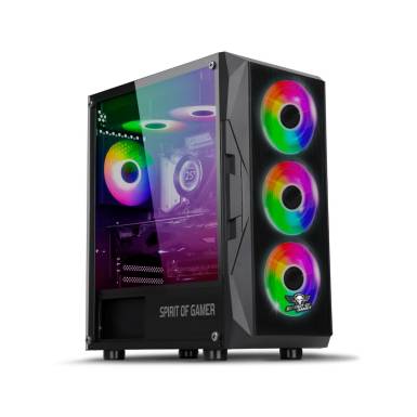 Spirit of Gamer Rogue VII RGB fekete ablakos t&aacute;p n&eacute;lk&uuml;li h&aacute;z 8303RA