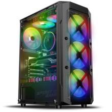 Spirit of Gamer REBEL XT RGB fekete ablakos t&aacute;p n&eacute;lk&uuml;li h&aacute;z 8502RA