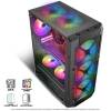 Spirit of Gamer REBEL XT RGB fekete ablakos táp nélküli ház 8502RA