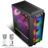 Spirit of Gamer REBEL NX RGB fekete ablakos táp nélküli ház 8501RA