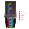 Spirit of Gamer REBEL NX RGB fekete ablakos táp nélküli ház 8501RA