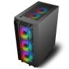 Spirit of Gamer REBEL NX RGB fekete ablakos táp nélküli ház 8501RA