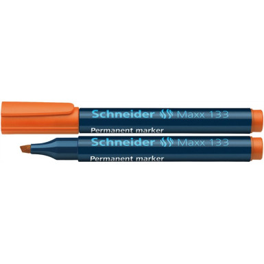 SCHNEIDER Alkoholos marker, 1-4 mm, vágott, SCHNEIDER "Maxx 133", narancssárga