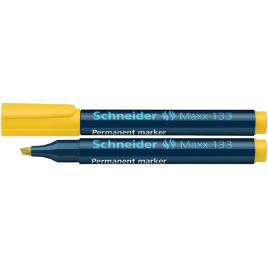 SCHNEIDER Alkoholos marker, 1-4 mm, vágott, SCHNEIDER "Maxx 133", sárga