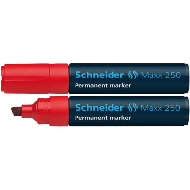 SCHNEIDER Alkoholos marker, 2-7 mm, vágott, SCHNEIDER "Maxx 250", piros