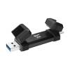 SILICON POWER Pendrive 500GB, DS72 USB 3.1 + Type-C, Fekete SP500GBUC3S72VPK
