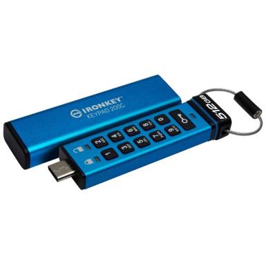 KINGSTON Pendrive 512GB USB-C Ironkey Keypad 200C AES-256 FIPS 140-3 Lvl 3 IKKP200C/512GB
