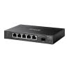 TP-LINK Switch 5x1000Mbps(4xPOE+) + 1xGigabit SFP, Menedzselhető, SG2206MP SG2206MP