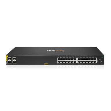 HPE Aruba Networking CX 6000 24p 10M/100M/1G Class4 PoE 4p SFP 1G 370W Switch R8N87B HPE Aruba Networking CX 6000 24p 10M/100M/1G Class4 PoE 4p SFP 1G 370W Switch R8N87B