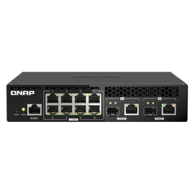 QNAP Switch 8x2500Mbps + 2x10000Mbs SFP+/RJ45 Combo, Menedzselhető, Rackes - QSW-M2108R-2C QSW-M2108R-2C