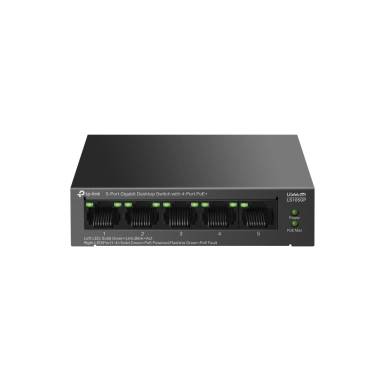 TP-LINK Switch 5x1000Mbps (4xPOE+) F&eacute;mh&aacute;zas Asztali, LS105GP LS105GP