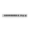 ZYXEL Switch 8x1000Mbps + 2x2500Mbps + 2xSFP+ Nem Menedzselhető, XGS1010-12-ZZ0102F XGS1010-12-ZZ0102F