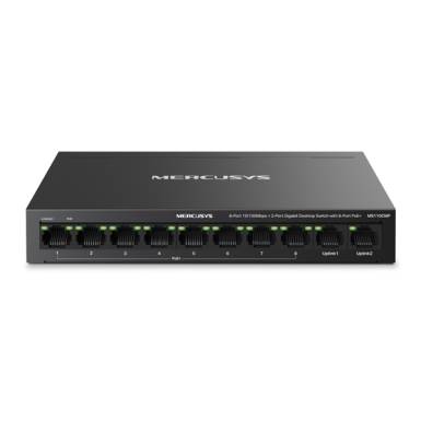 MERCUSYS Switch 8x100Mbps(8xPOE+) + 2xLAN(1000Mbps), Fémházas Asztali/Rackes, MS110CMP MS110CMP MERCUSYS Switch 8x100Mbps(8xPOE+) + 2xLAN(1000Mbps), Fémházas Asztali/Rackes, MS110CMP MS110CMP