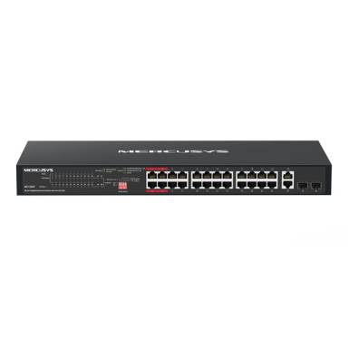 MERCUSYS Switch 28x1000Mbps(24xPOE+) + 2xSFP, Fémházas Asztali Rackes, MS128GP MS128GP MERCUSYS Switch 28x1000Mbps(24xPOE+) + 2xSFP, Fémházas Asztali Rackes, MS128GP MS128GP