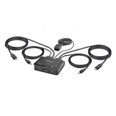 STARTECH KVM Switch 2xUSB-C, 4K 60Hz Displayport Output C2-D46-UAC-CBL-KVM STARTECH KVM Switch 2xUSB-C, 4K 60Hz Displayport Output C2-D46-UAC-CBL-KVM
