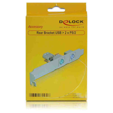 DELOCK Rear Bracket USB  2 x PS/2