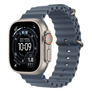 Apple Watch Ultra 3&nbsp;Cellular&nbsp;49mm&nbsp;Natural Titanium Case with Anchor Blue Ocean Band MEWH4QH/A